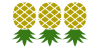 3x pineapples backround image